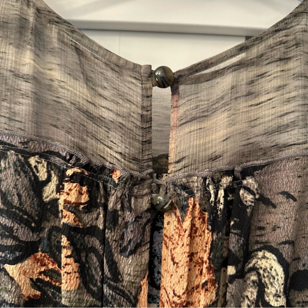 Anthropologie Tracy Reese Van Gogh Silk Dress Floral Size 2 - Picture 11 of 15